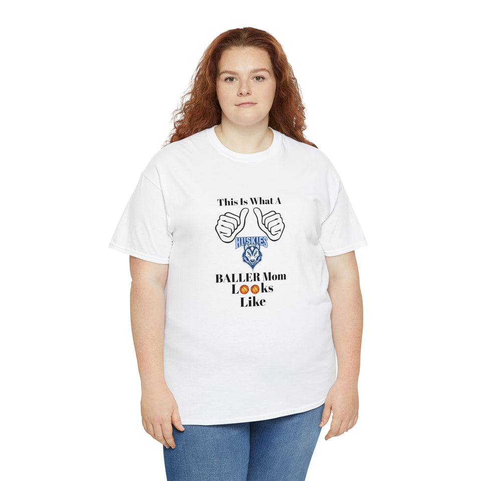 Hunter Huss Baller Mom Unisex Heavy Cotton Tee