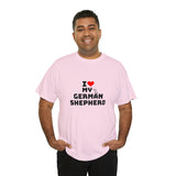 I Love My German Shepherd Unisex Heavy Cotton Tee