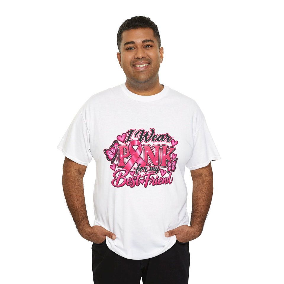 Breast Cancer Awareness Best Friend Unisex Heavy Cotton Tee