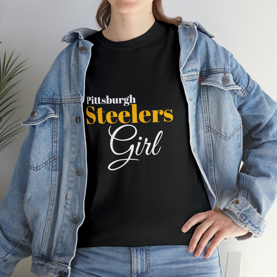 Pittsburgh Steelers Girl Unisex Heavy Cotton Tee