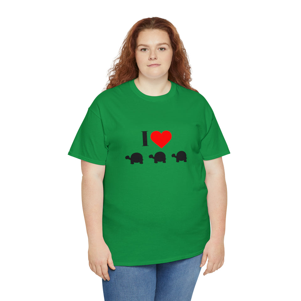 I Love Turtles Unisex Heavy Cotton Tee