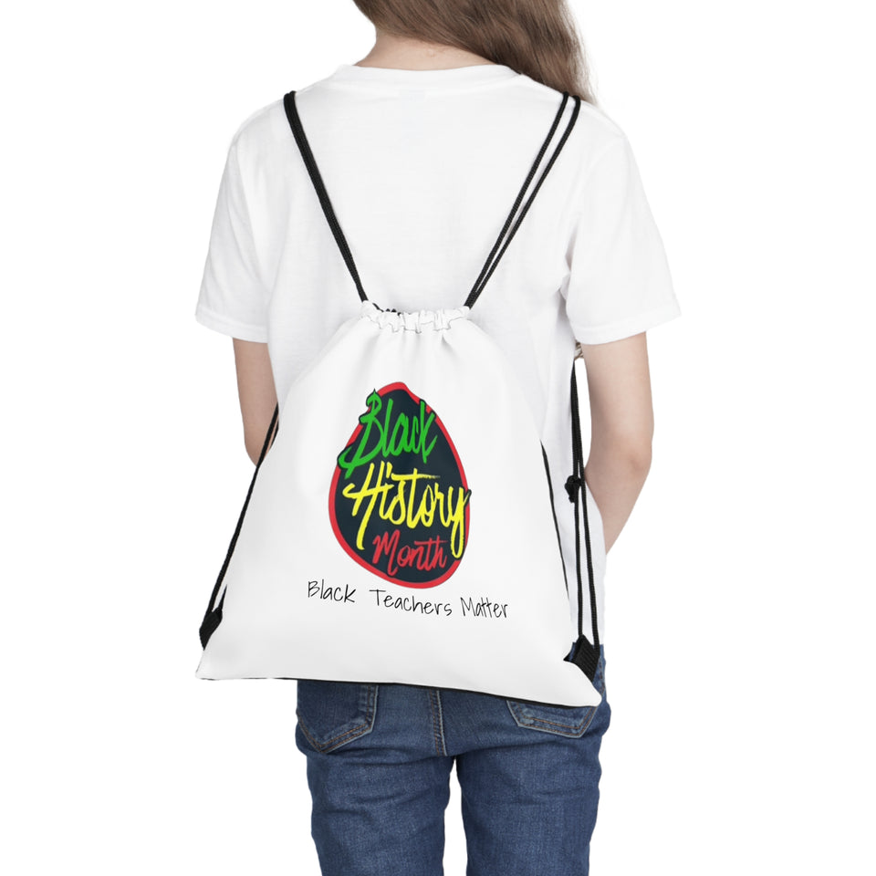 Black Teachers Matter Outdoor Drawstring Bag