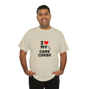 I Love My Cane Corso Unisex Heavy Cotton Tee