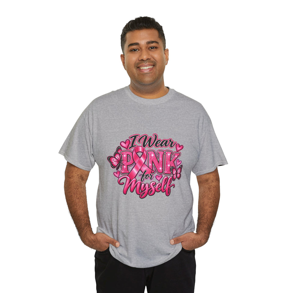Breast Cancer Awareness Myself Unisex Heavy Cotton Tee