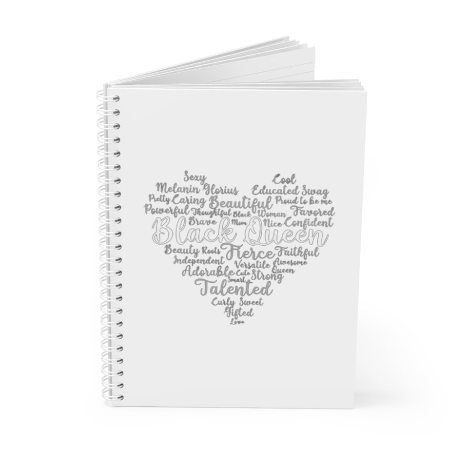 Black Queen Spiral Notebook