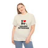 I Love My Golden Retriever Unisex Heavy Cotton Tee