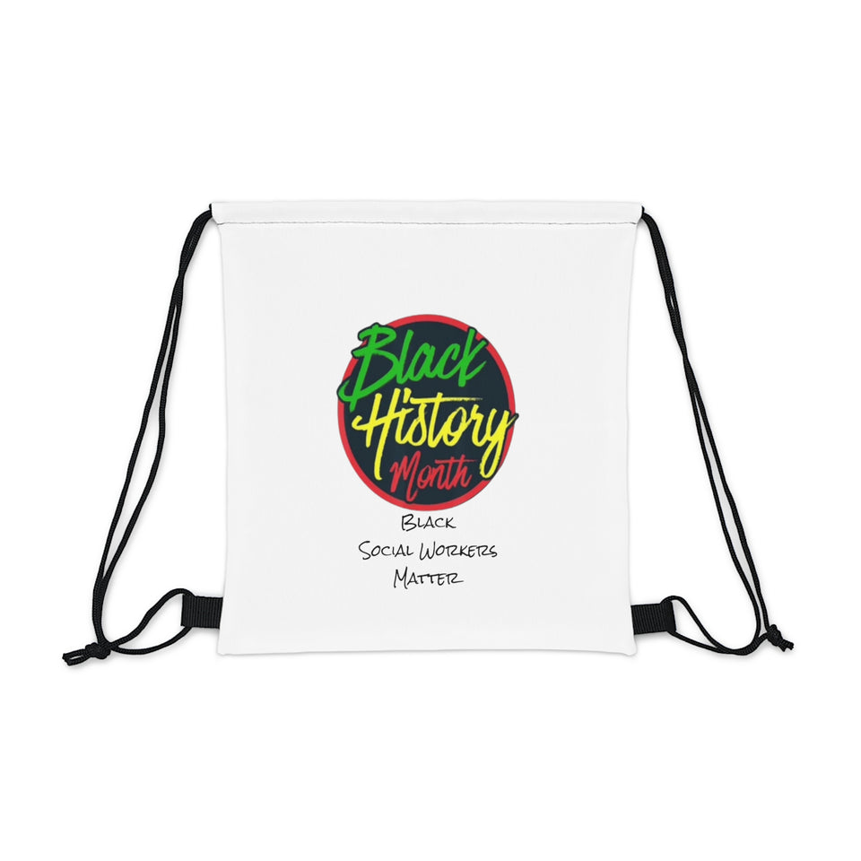 Black Social Workers Matter Outdoor Drawstring Bag