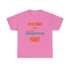 Miami Dolphins Football Unisex Heavy Cotton Tee