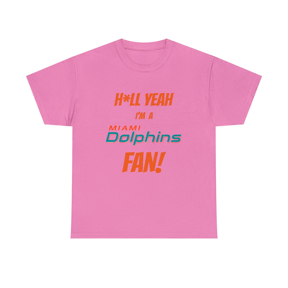 Miami Dolphins Football Unisex Heavy Cotton Tee