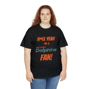 Miami Dolphins Football Unisex Heavy Cotton Tee