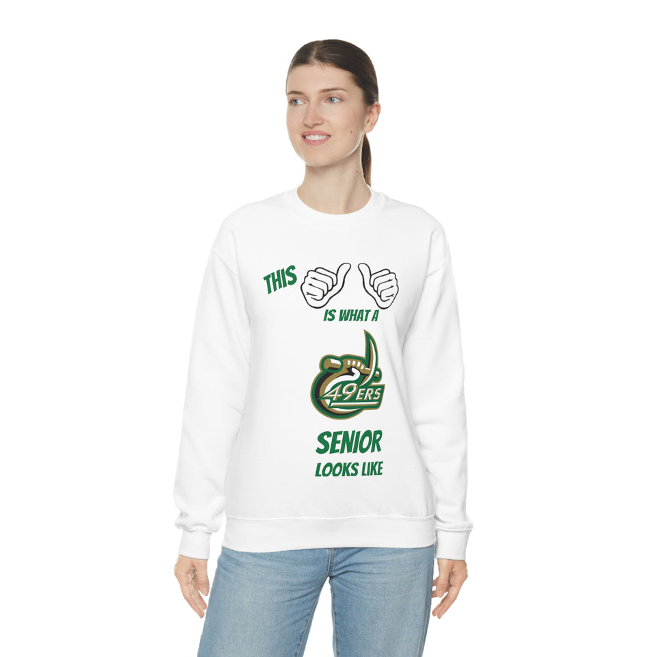 This Is What A UNCC Senior Looks Like Unisex Heavy Blend™ Crewneck Sweatshirt
