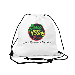 Black Realtors Matter Outdoor Drawstring Bag