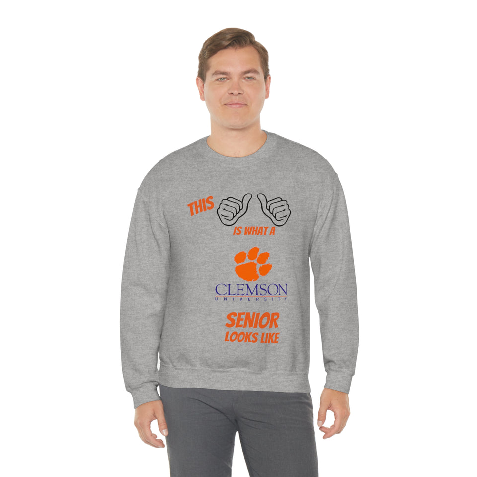 This Is What A Clemson Senior Looks Like Unisex Heavy Blend™ Crewneck Sweatshirt