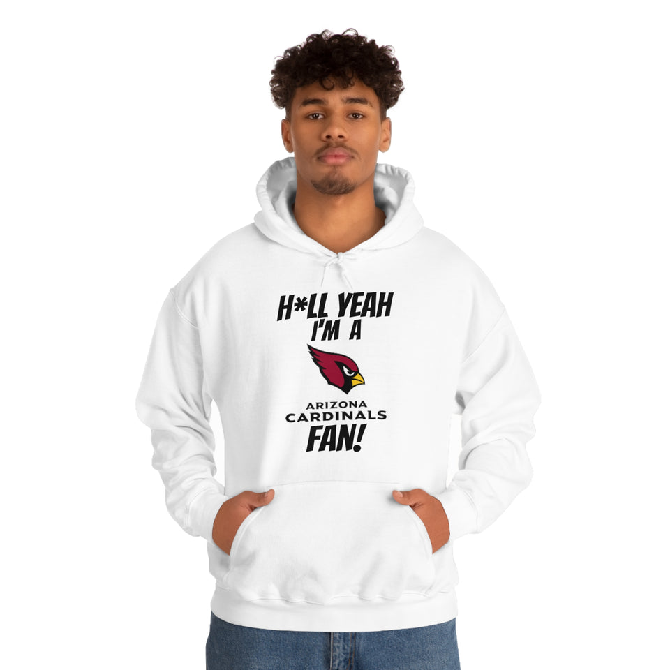 H*ll Yeah I'm A Arizona Cardinals Fan Unisex Heavy Blend™ Hooded Sweatshirt