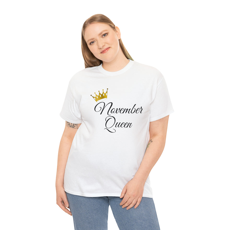 November Queen Unisex Heavy Cotton Tee