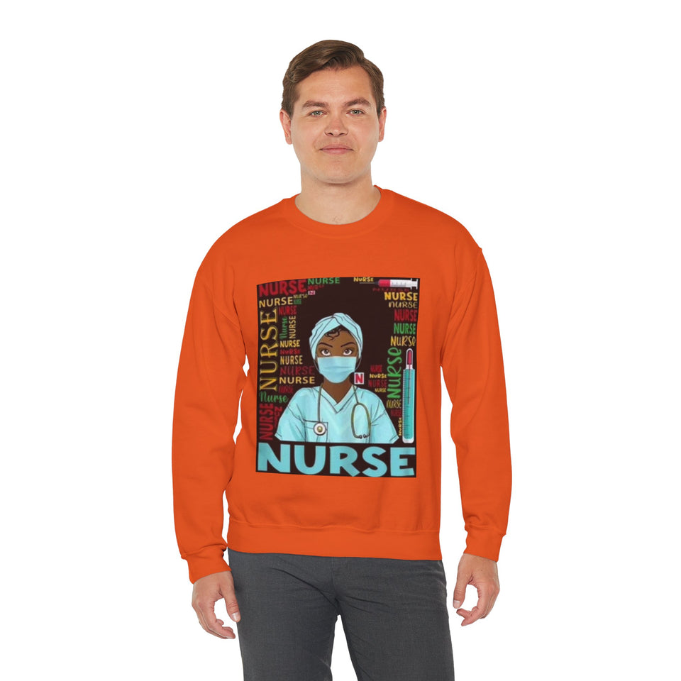 Black Nurse Crewneck Sweatshirt