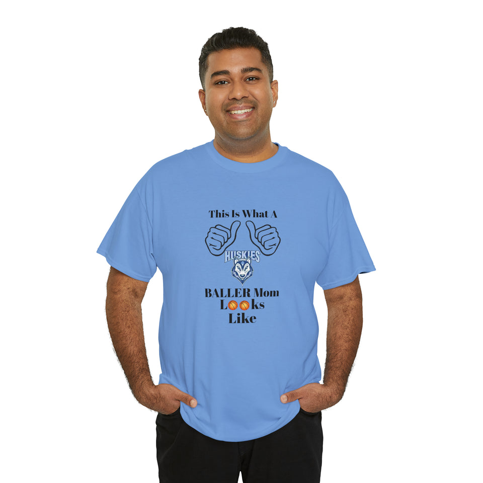Hunter Huss Baller Mom Unisex Heavy Cotton Tee