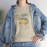 50th Birthday Queen Unisex Heavy Cotton Tee