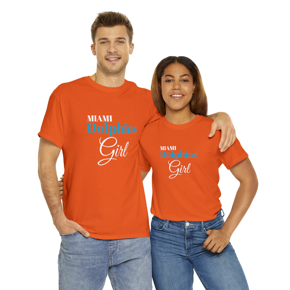 Miami Dolphins Girl Unisex Heavy Cotton Tee