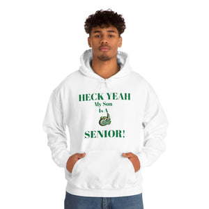 Heck Yeah My Son is A UNCC Senior Unisex Heavy Blend™ Hooded Sweatshirt