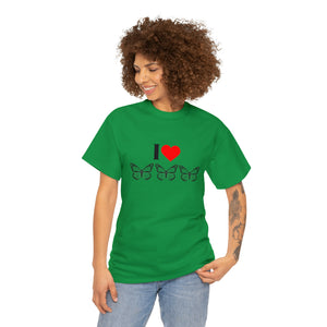 I Love Butterflies Unisex Heavy Cotton Tee