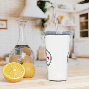 Pittsburgh Steelers Plastic Tumbler with Straw