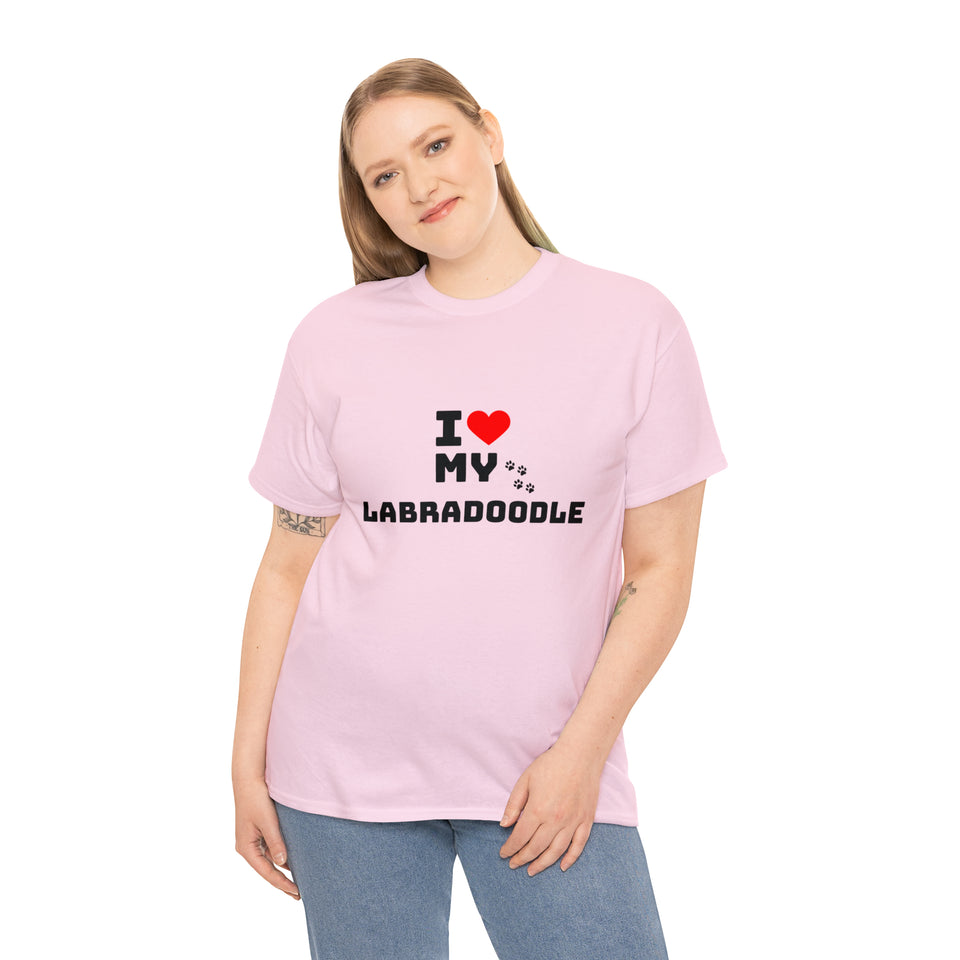 I Love My Labradoodle Unisex Heavy Cotton Tee
