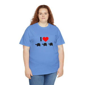 I Love Turtles Unisex Heavy Cotton Tee