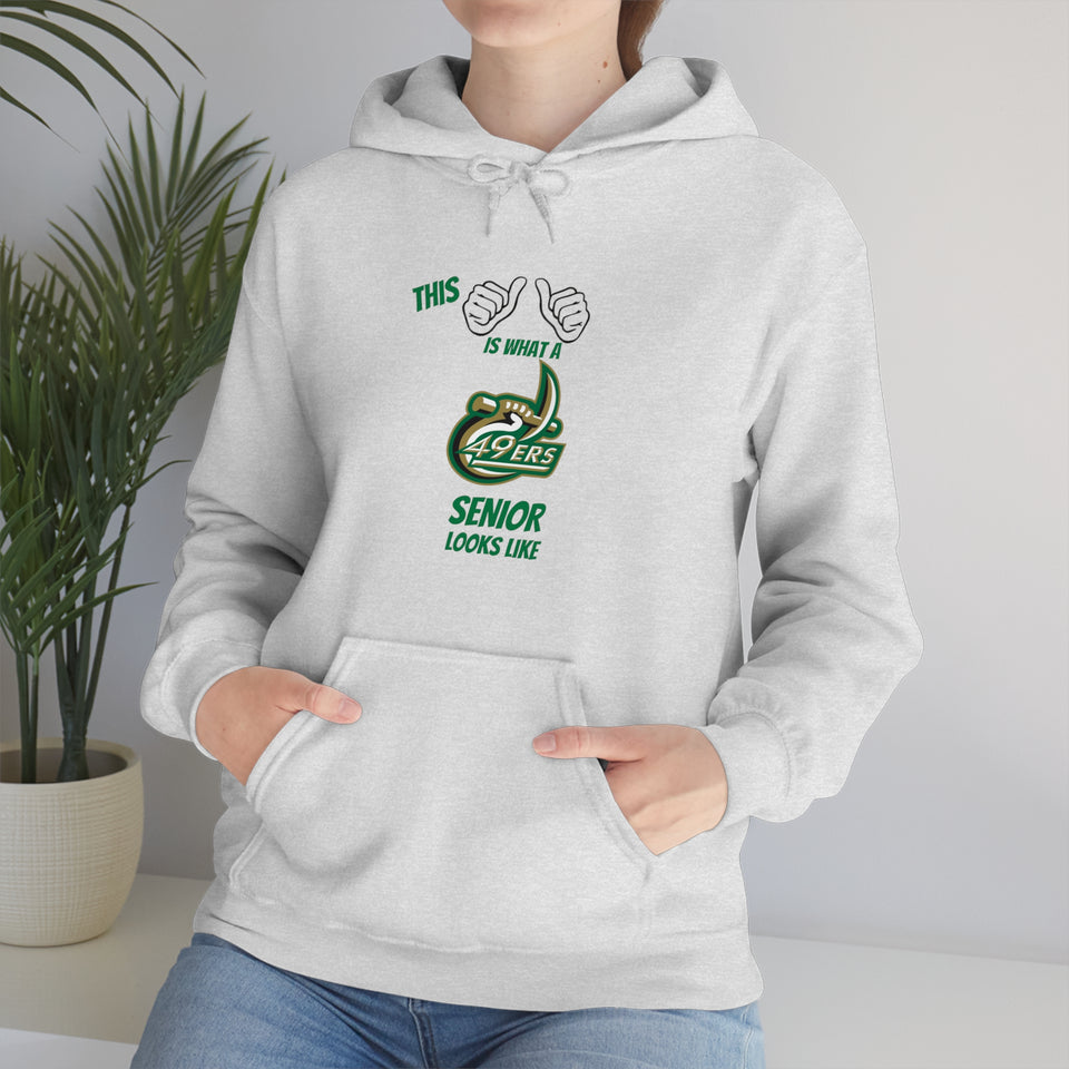 This Is What A UNCC Senior Looks Like Unisex Heavy Blend™ Hooded Sweatshirt