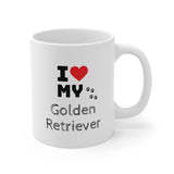 I Love My Golden Retriever Ceramic Mug 11oz