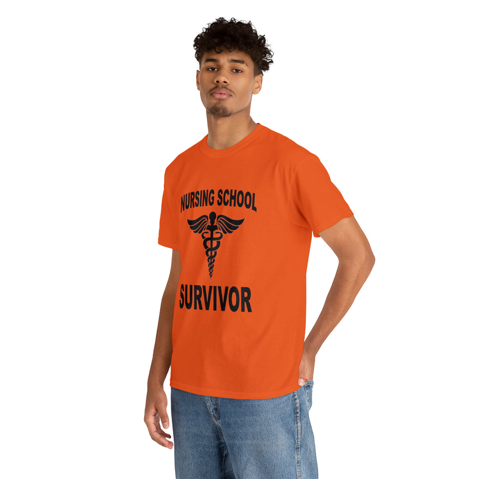 Nursing School Survivor Cotton Tee