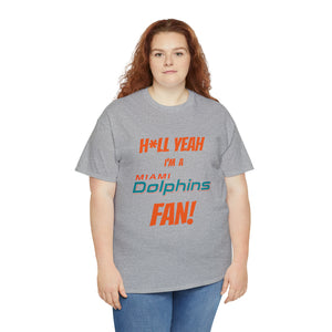 Miami Dolphins Football Unisex Heavy Cotton Tee