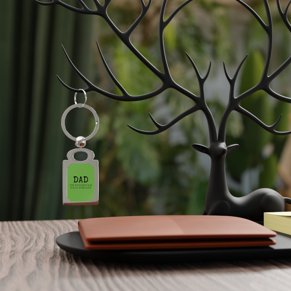 Toughest Job Rectangle Photo Keyring