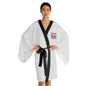 Black Girls Run Long Sleeve Kimono Robe (AOP)