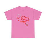 Stethoscope Heart Nurse Cotton Tee