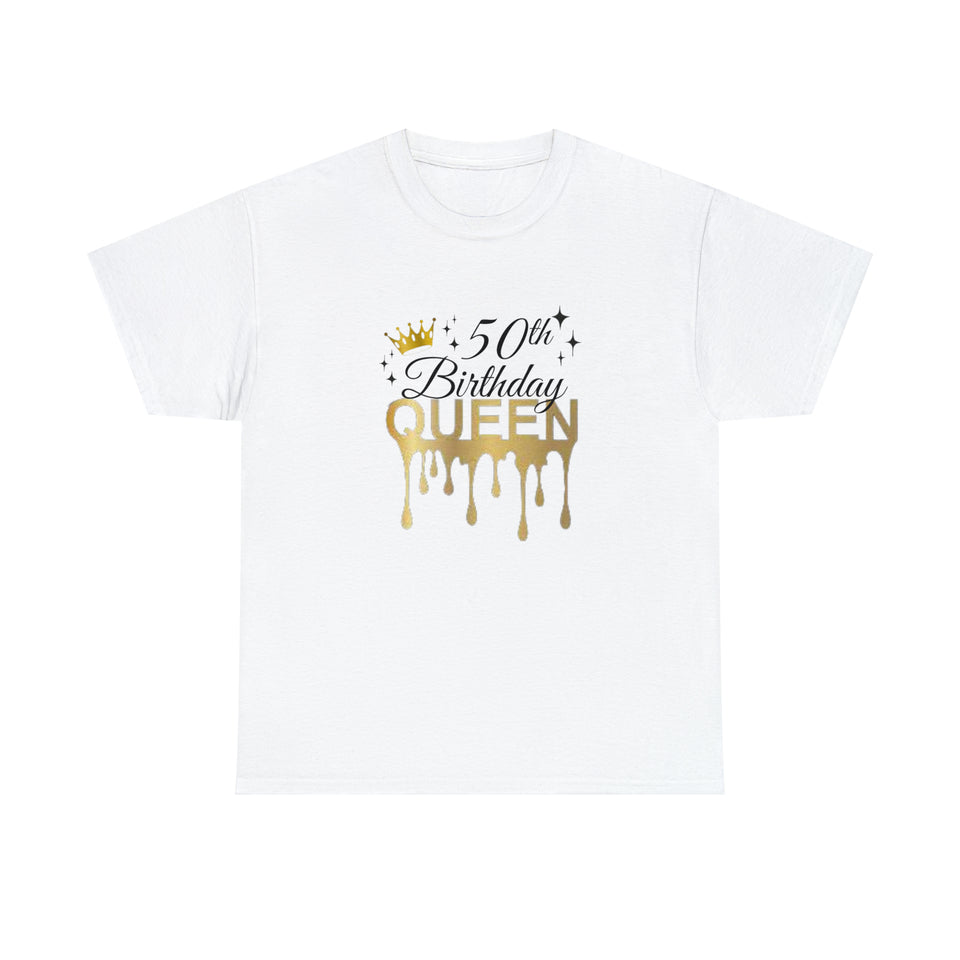 50th Birthday Queen Unisex Heavy Cotton Tee