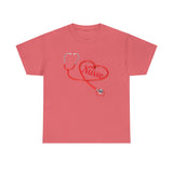 Stethoscope Heart Nurse Cotton Tee