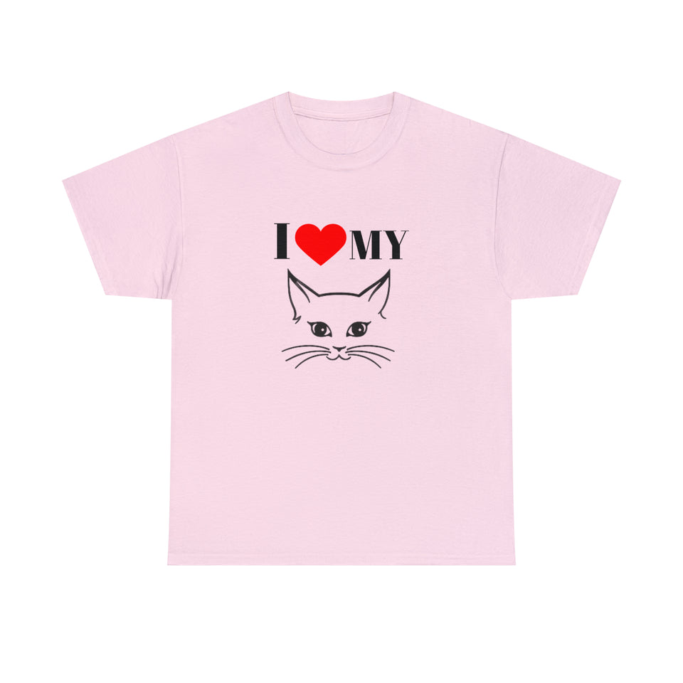 I Love My Cat Unisex Heavy Cotton Tee