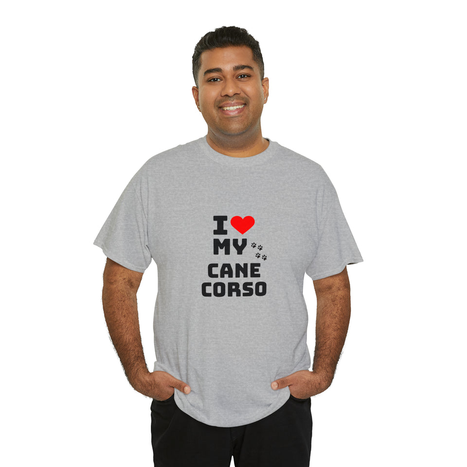 I Love My Cane Corso Unisex Heavy Cotton Tee