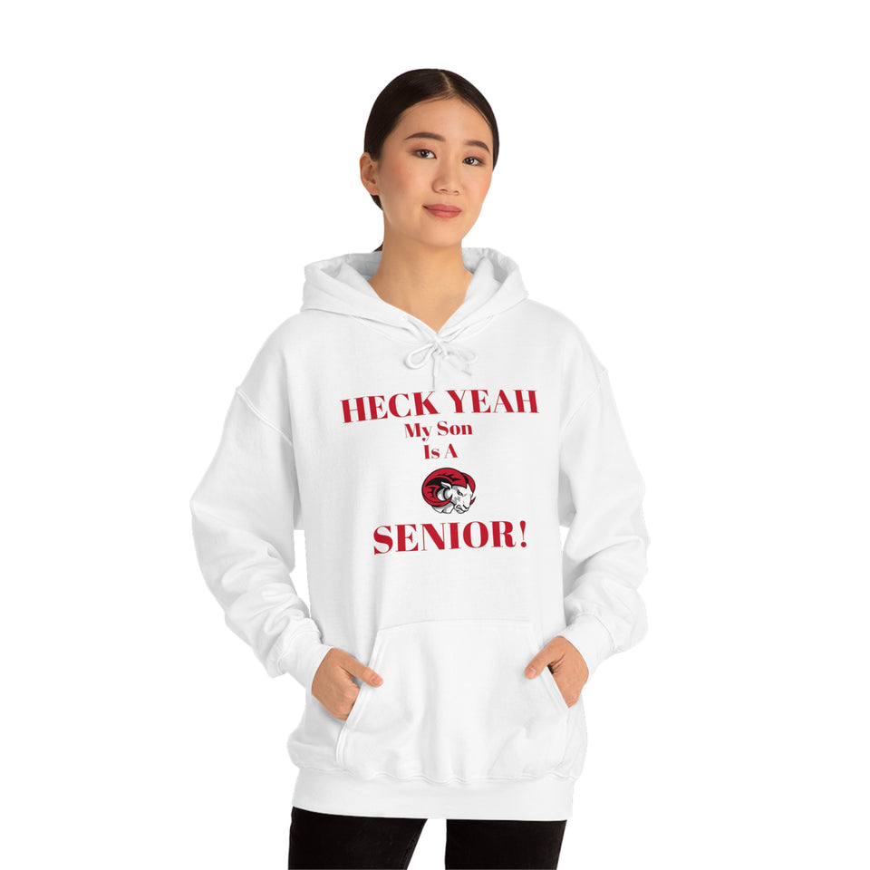 Heck Yeah My Son is A WSSU Senior Unisex Heavy Blend™ Hooded Sweatshirt