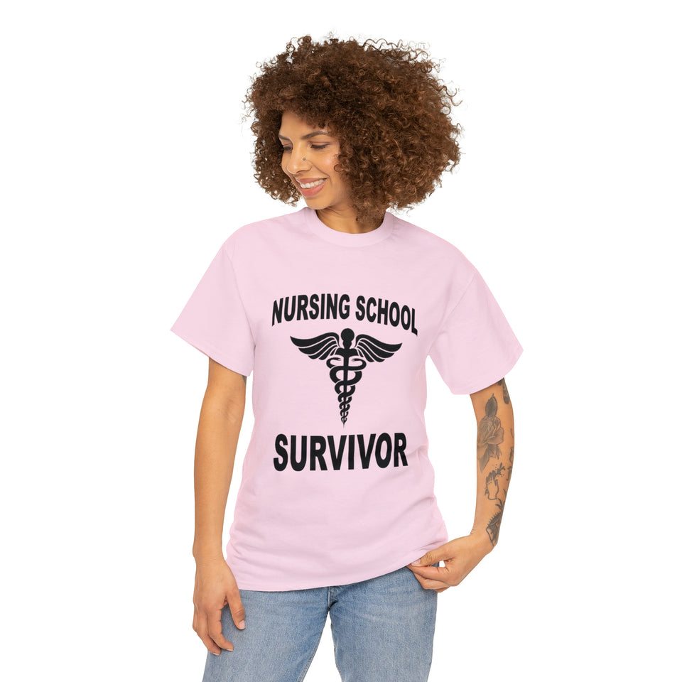 Nursing School Survivor Cotton Tee