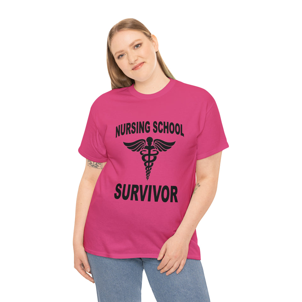 Nursing School Survivor Cotton Tee