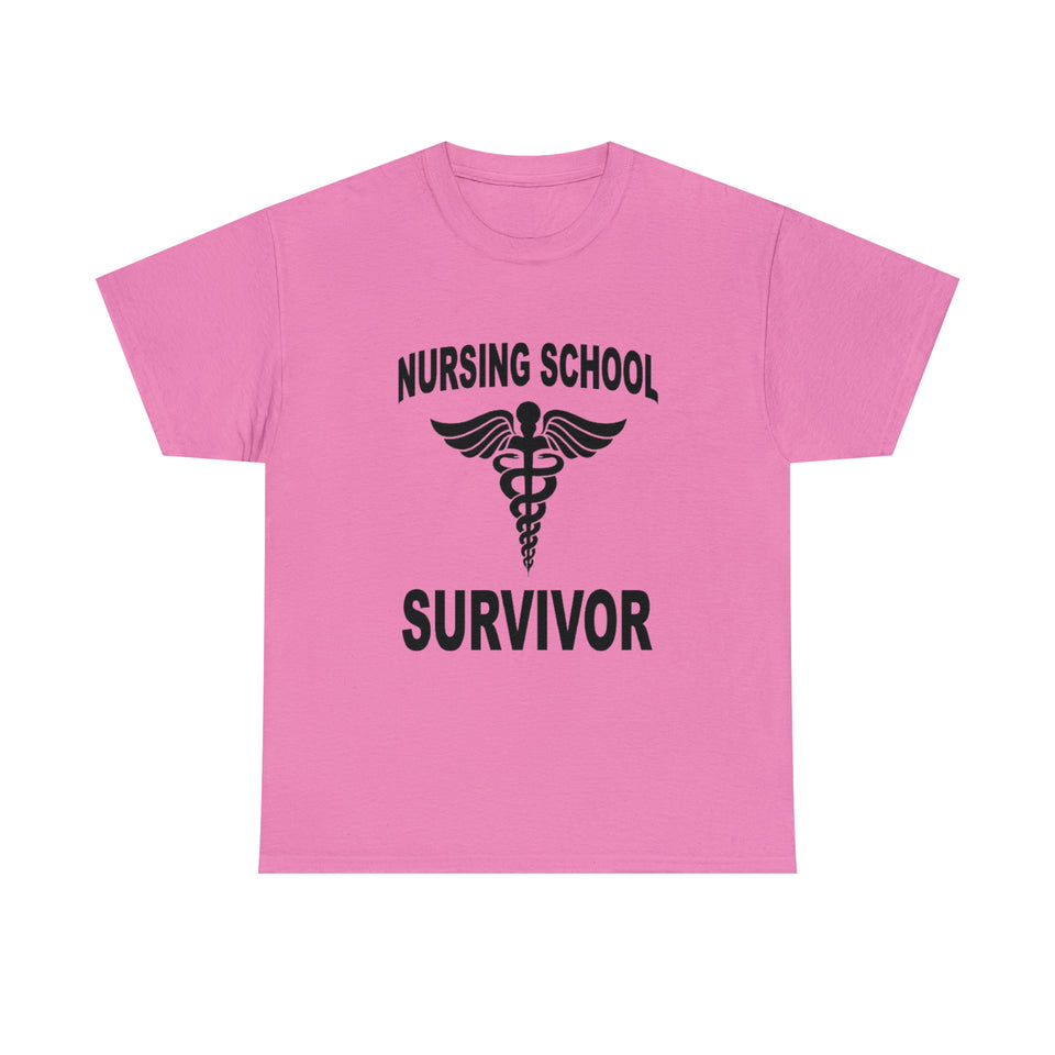 Nursing School Survivor Cotton Tee