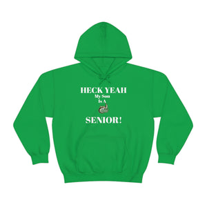 Heck Yeah My Son is A UNCC Senior Unisex Heavy Blend™ Hooded Sweatshirt