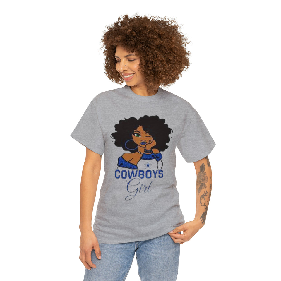 Dallas Cowboys Girl Unisex Heavy Cotton Tee