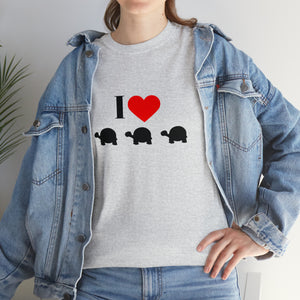 I Love Turtles Unisex Heavy Cotton Tee