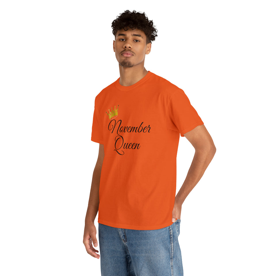 November Queen Unisex Heavy Cotton Tee