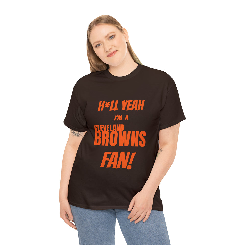 Cleveland Browns Football Unisex Heavy Cotton Tee