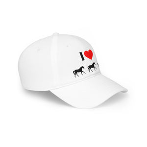 I Love Horses Low Profile Baseball Cap