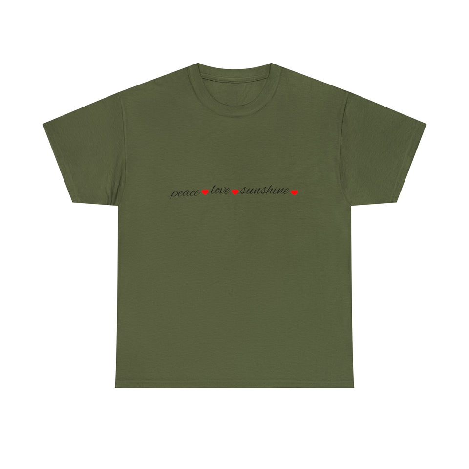 Peace Love Sunshine Unisex Heavy Cotton Tee